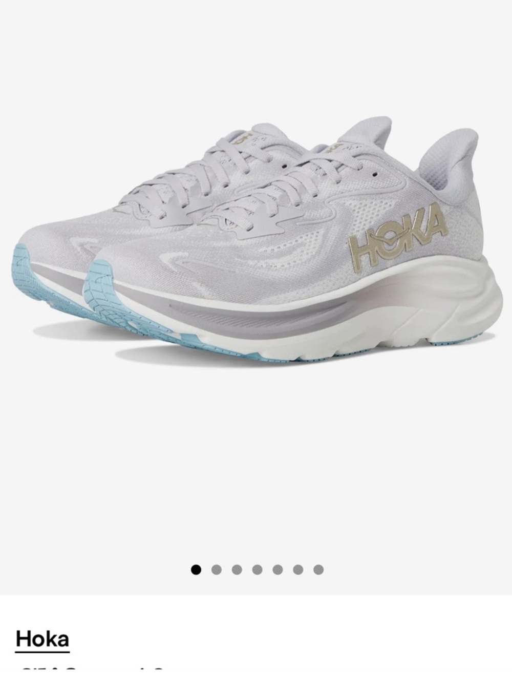 Hoka Clifton 10 Women’s Sneakers, Ash Grey / Foggy Grey, size 7.5